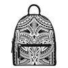 Tribal Maori Polynesian Tattoo Print Leather Backpack