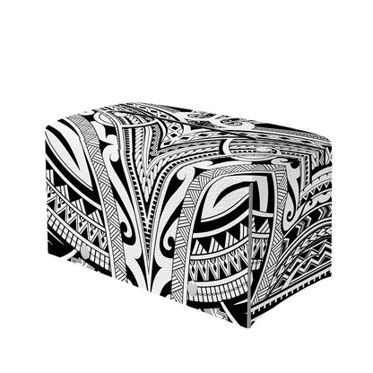 Tribal Maori Polynesian Tattoo Print Leather Tissue Box Cover