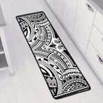 Tribal Maori Polynesian Tattoo Print Long Kitchen Mat
