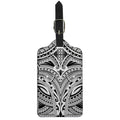 Tribal Maori Polynesian Tattoo Print Luggage Tag