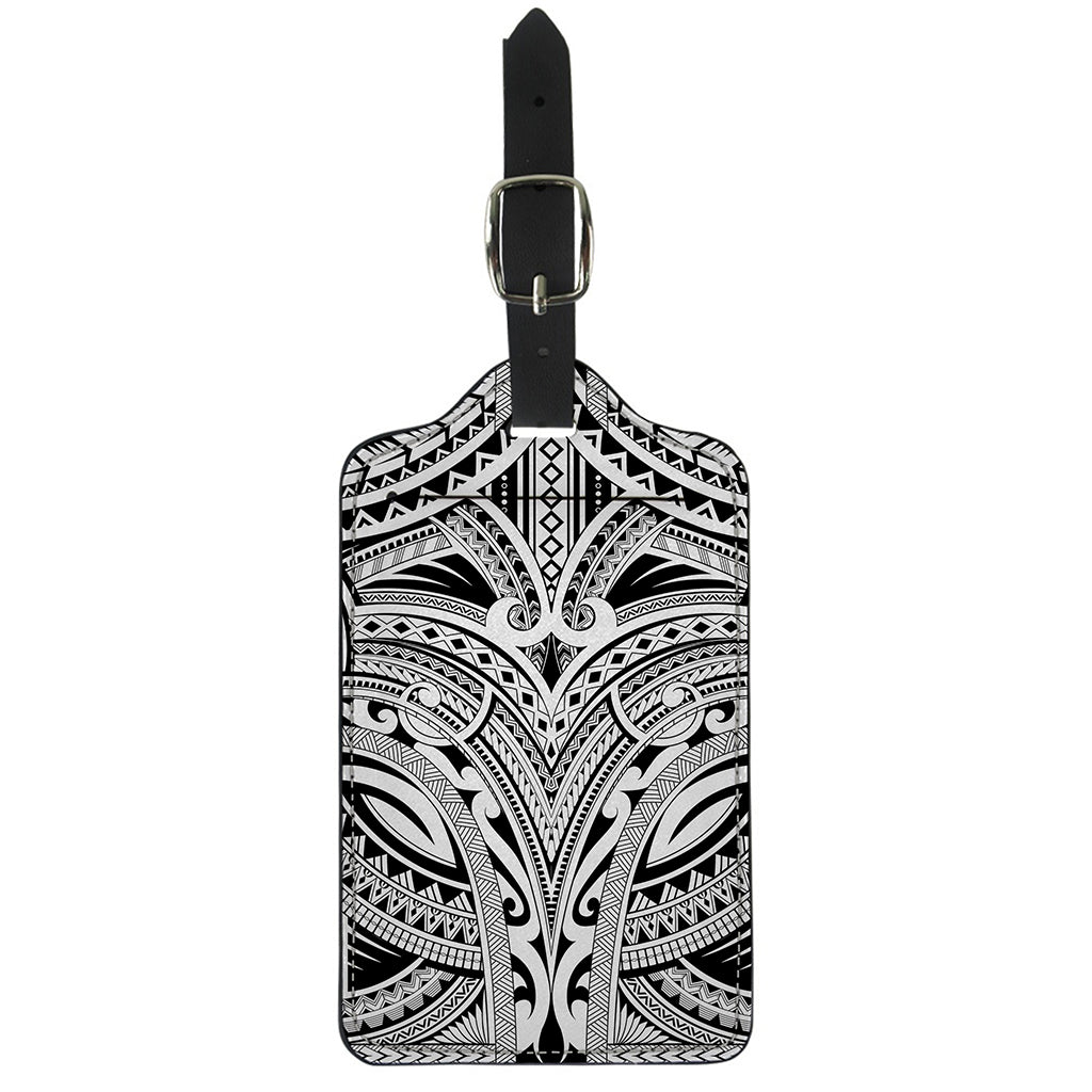 Tribal Maori Polynesian Tattoo Print Luggage Tag