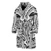 Tribal Maori Polynesian Tattoo Print Men's Bathrobe