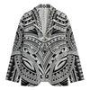 Tribal Maori Polynesian Tattoo Print Men's Blazer