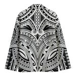 Tribal Maori Polynesian Tattoo Print Men's Blazer