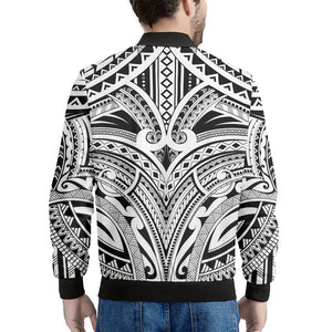 Tribal Maori Polynesian Tattoo Print Men's Bomber Jacket