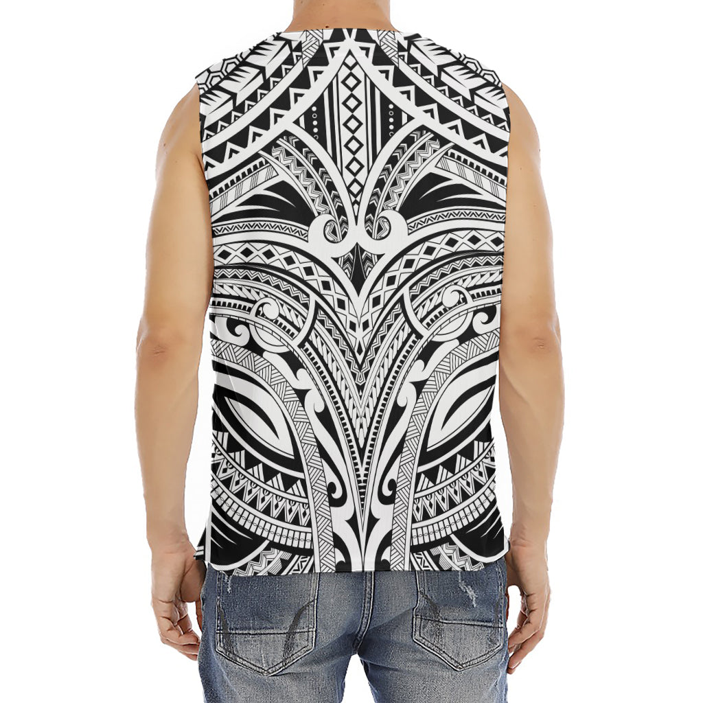 Tribal Maori Polynesian Tattoo Print Men's Fitness Tank Top