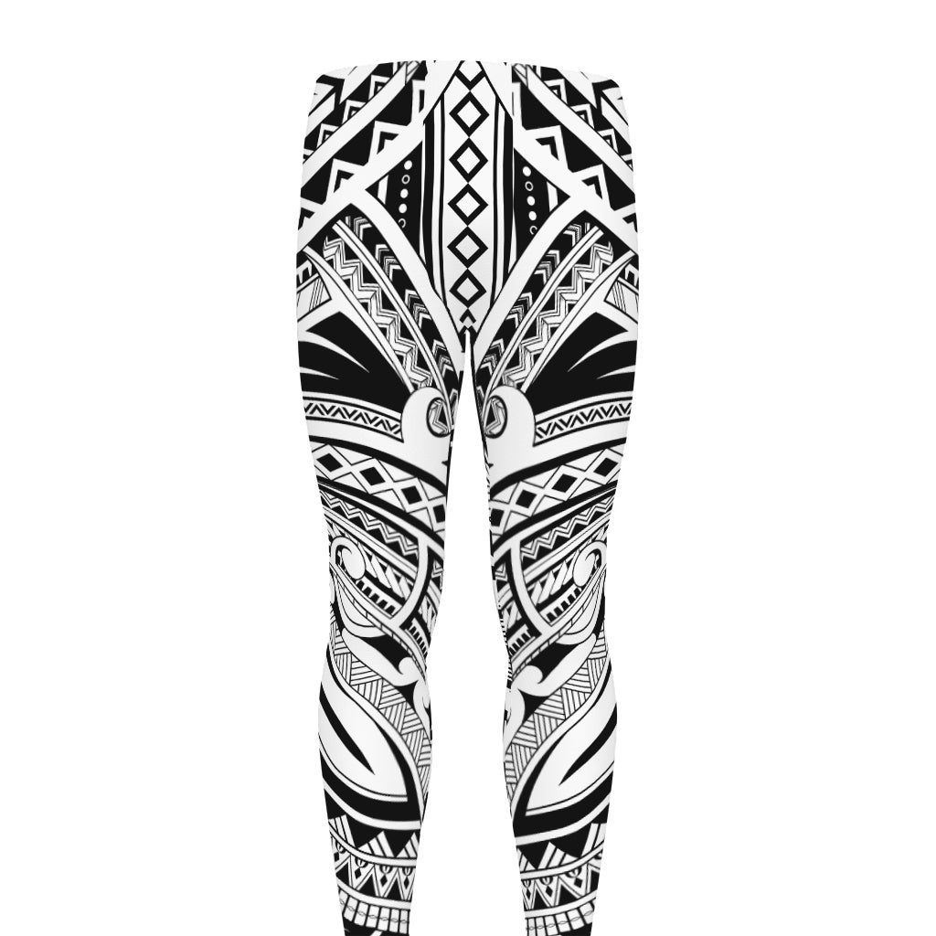 Tribal Maori Polynesian Tattoo Print Men's leggings