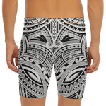 Tribal Maori Polynesian Tattoo Print Men's Long Boxer Briefs