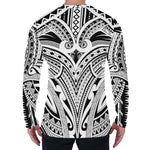 Tribal Maori Polynesian Tattoo Print Men's Long Sleeve T-Shirt