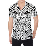 Tribal Maori Polynesian Tattoo Print Men's Shirt