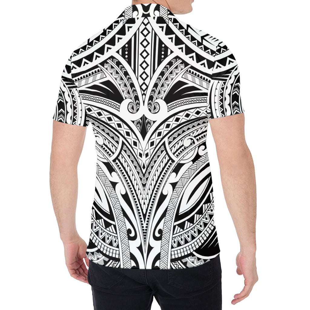 Tribal Maori Polynesian Tattoo Print Men's Shirt