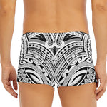 Tribal Maori Polynesian Tattoo Print Men's Short Boxer Briefs