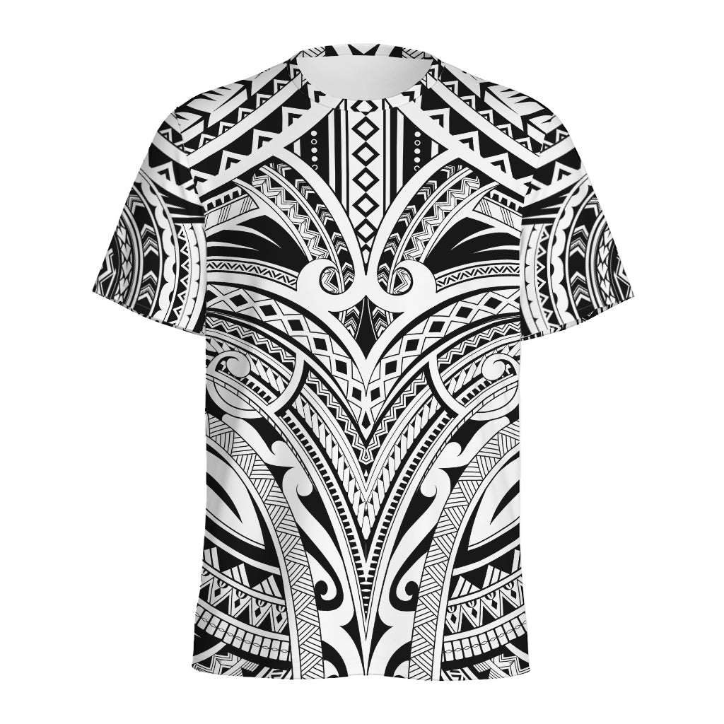 Tribal Maori Polynesian Tattoo Print Men's Sports T-Shirt