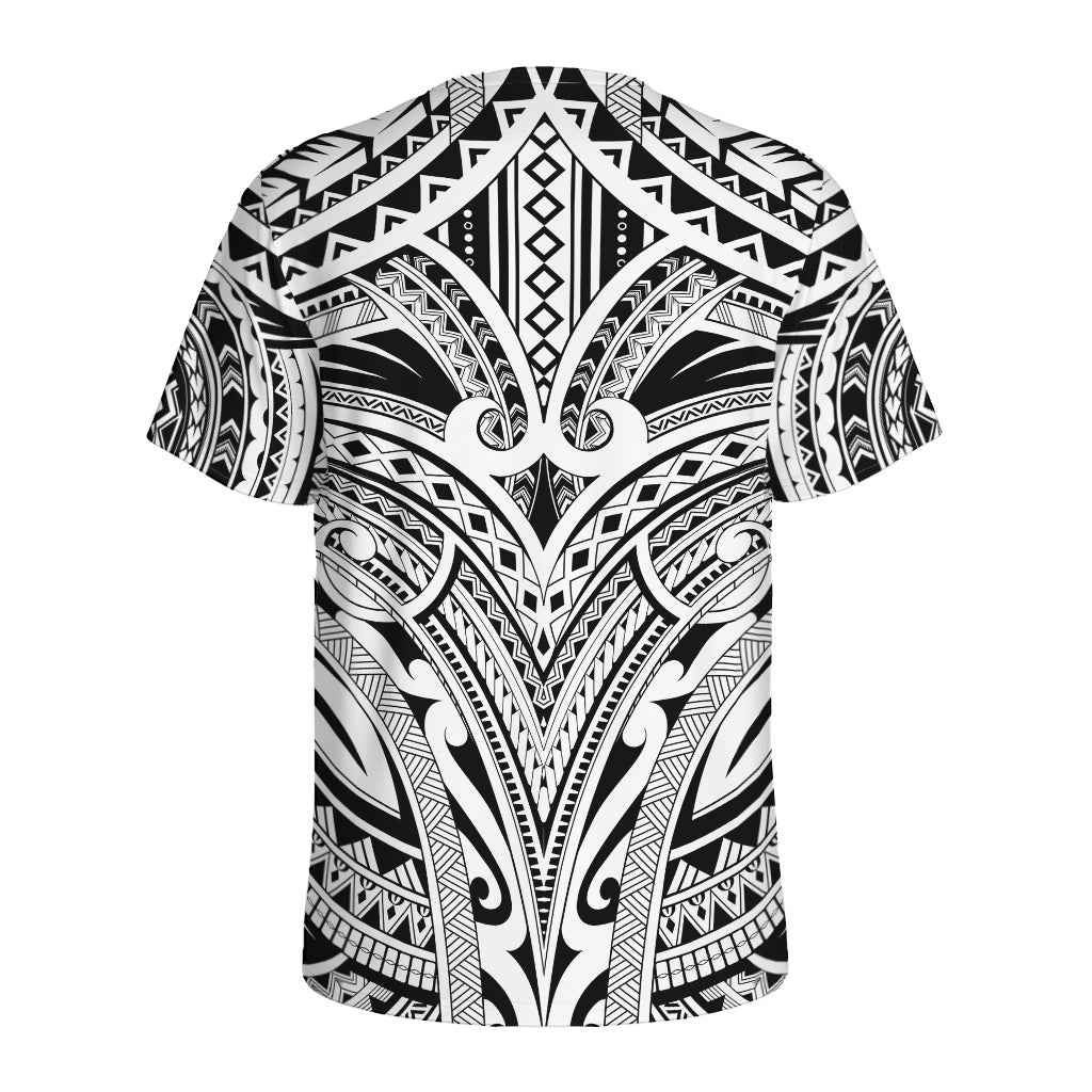 Tribal Maori Polynesian Tattoo Print Men's Sports T-Shirt