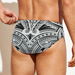 Tribal Maori Polynesian Tattoo Print Men's Swim Briefs