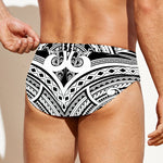 Tribal Maori Polynesian Tattoo Print Men's Swim Briefs