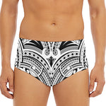 Tribal Maori Polynesian Tattoo Print Men's Triangle Swim Briefs