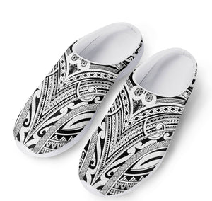 Tribal Maori Polynesian Tattoo Print Mesh Casual Shoes