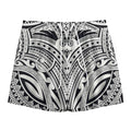 Tribal Maori Polynesian Tattoo Print Mesh Shorts