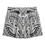 Tribal Maori Polynesian Tattoo Print Mesh Shorts