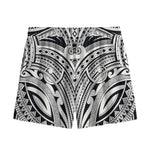 Tribal Maori Polynesian Tattoo Print Mesh Shorts