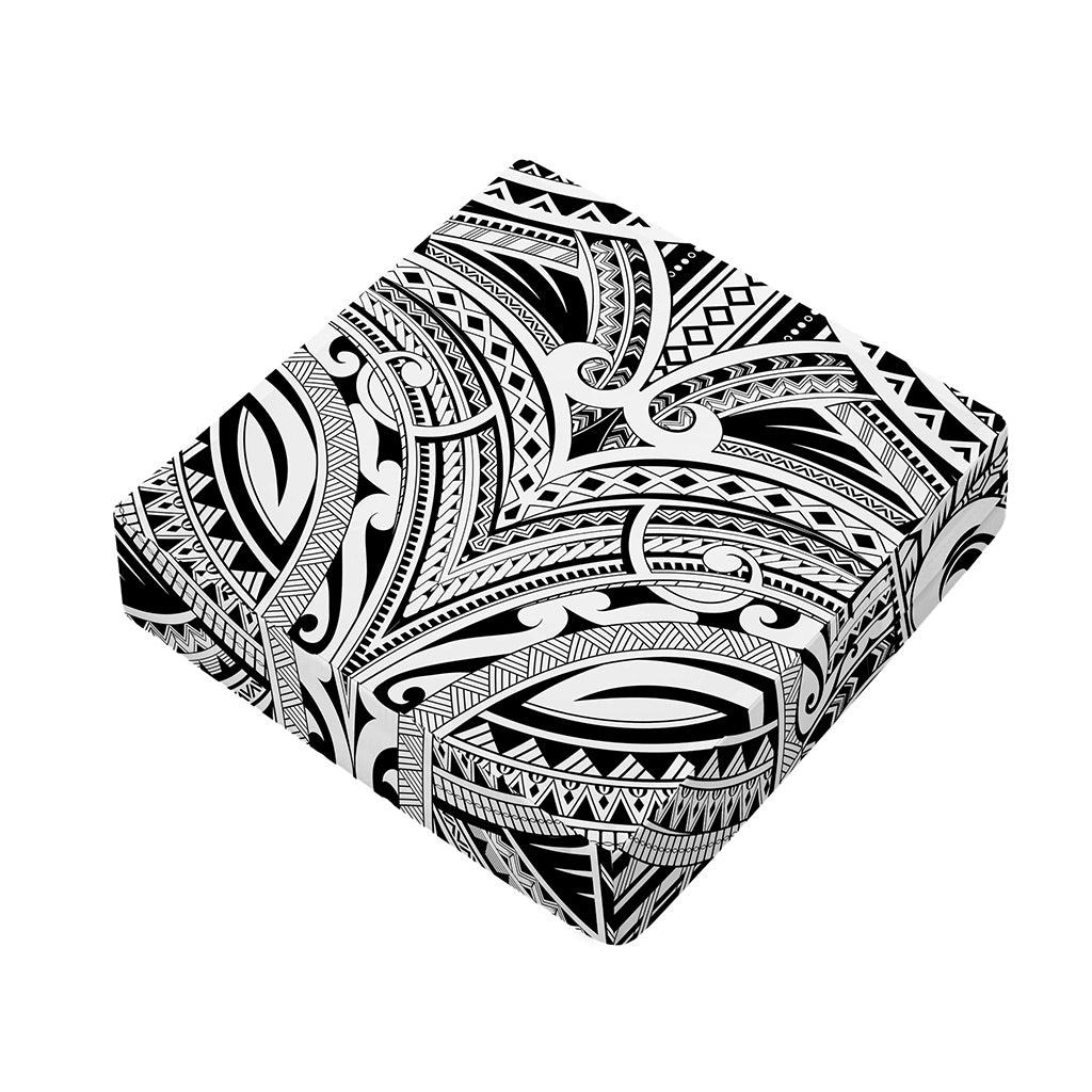 Tribal Maori Polynesian Tattoo Print Outdoor Seat Cushion Cover
