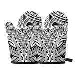 Tribal Maori Polynesian Tattoo Print Oven Mitts