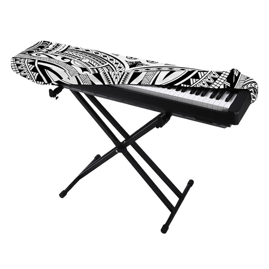 Tribal Maori Polynesian Tattoo Print Piano Keyboard Cover