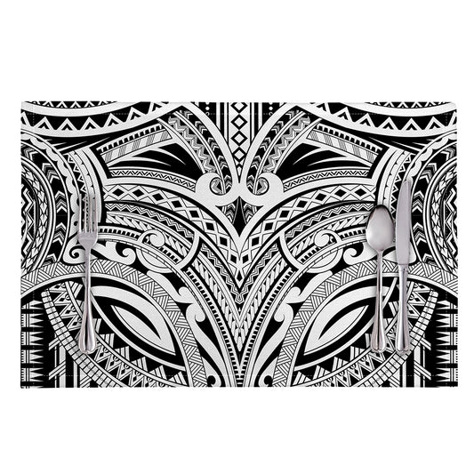 Tribal Maori Polynesian Tattoo Print Placemat