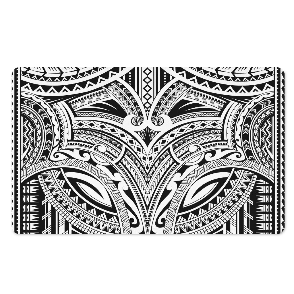 Tribal Maori Polynesian Tattoo Print Polyester Doormat