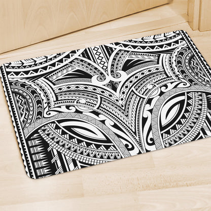 Tribal Maori Polynesian Tattoo Print Polyester Doormat