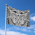 Tribal Maori Polynesian Tattoo Print Polyester Flag
