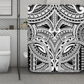 Tribal Maori Polynesian Tattoo Print Polyester Shower Curtain