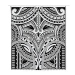 Tribal Maori Polynesian Tattoo Print Polyester Shower Curtain