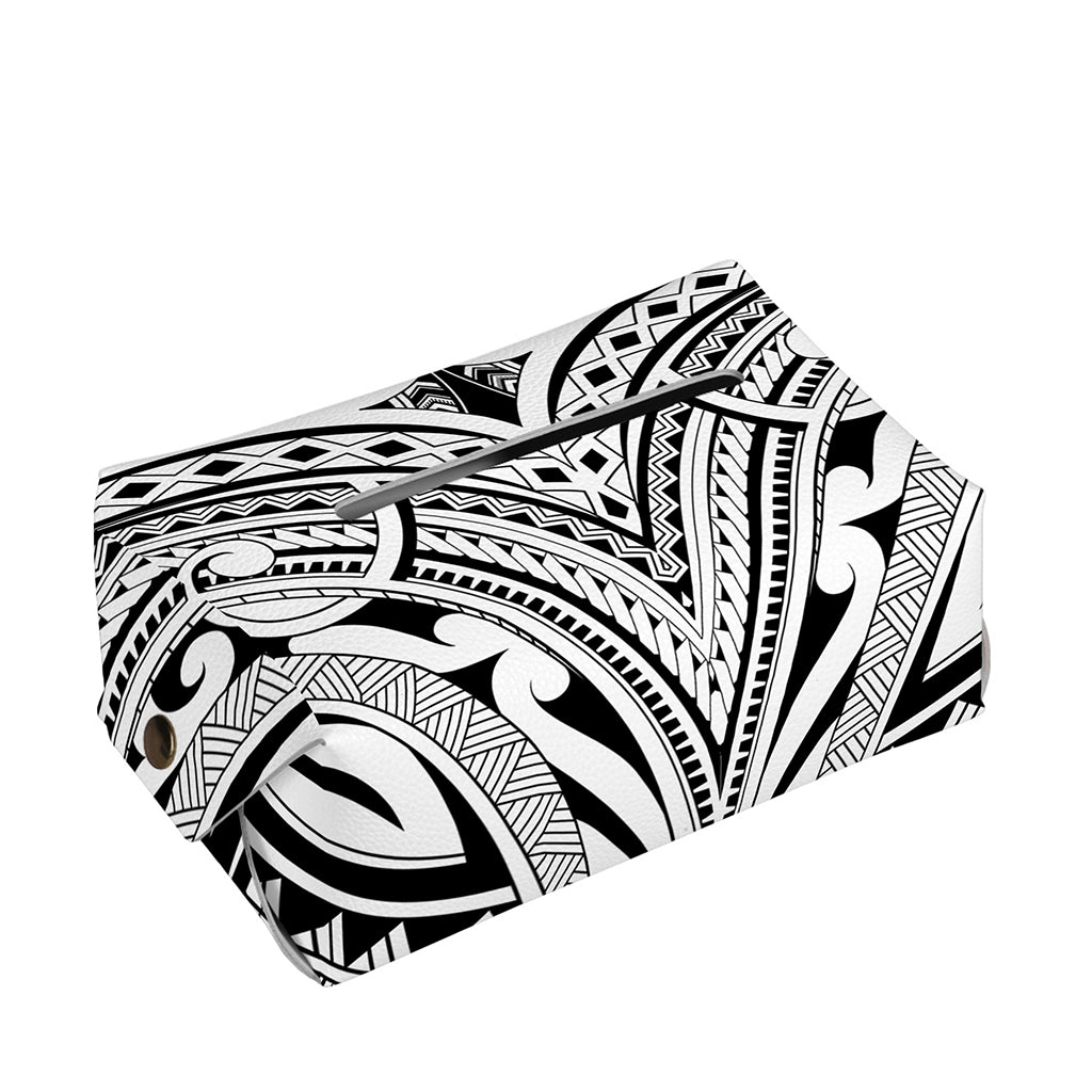 Tribal Maori Polynesian Tattoo Print Rectangle Tissue Box Cover