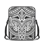 Tribal Maori Polynesian Tattoo Print Rectangular Crossbody Bag