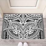 Tribal Maori Polynesian Tattoo Print Rubber Doormat