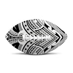 Tribal Maori Polynesian Tattoo Print Rugby Ball