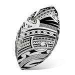 Tribal Maori Polynesian Tattoo Print Rugby Ball