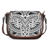 Tribal Maori Polynesian Tattoo Print Saddle Bag