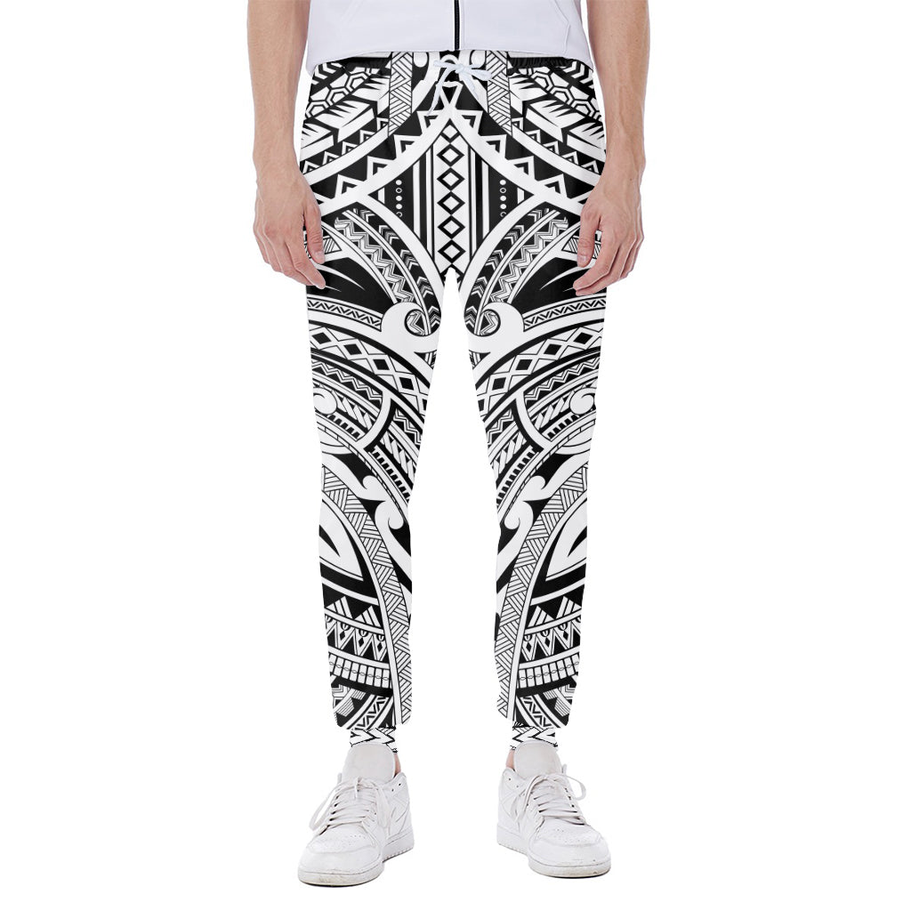 Tribal Maori Polynesian Tattoo Print Scuba Joggers