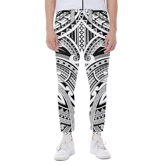 Tribal Maori Polynesian Tattoo Print Scuba Joggers