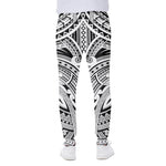 Tribal Maori Polynesian Tattoo Print Scuba Joggers