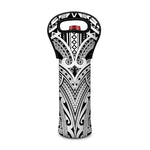 Tribal Maori Polynesian Tattoo Print Single Neoprene Wine Tote