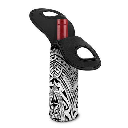 Tribal Maori Polynesian Tattoo Print Single Neoprene Wine Tote