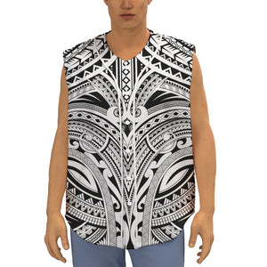 Tribal Maori Polynesian Tattoo Print Sleeveless Baseball Jersey