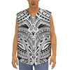 Tribal Maori Polynesian Tattoo Print Sleeveless Baseball Jersey