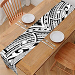 Tribal Maori Polynesian Tattoo Print Table Runner