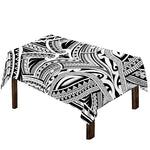 Tribal Maori Polynesian Tattoo Print Tablecloth