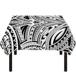 Tribal Maori Polynesian Tattoo Print Tablecloth